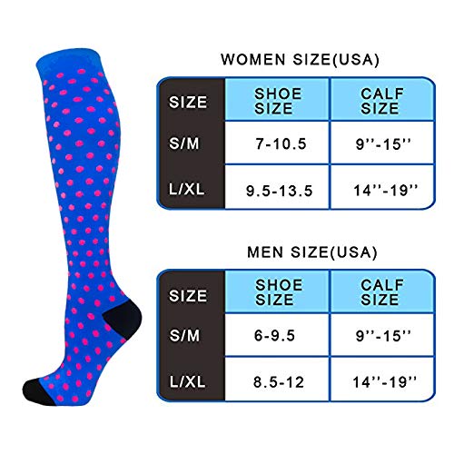 8 Pairs Compression Socks Women & Men -Best Medical,Nursing,Hiking ...