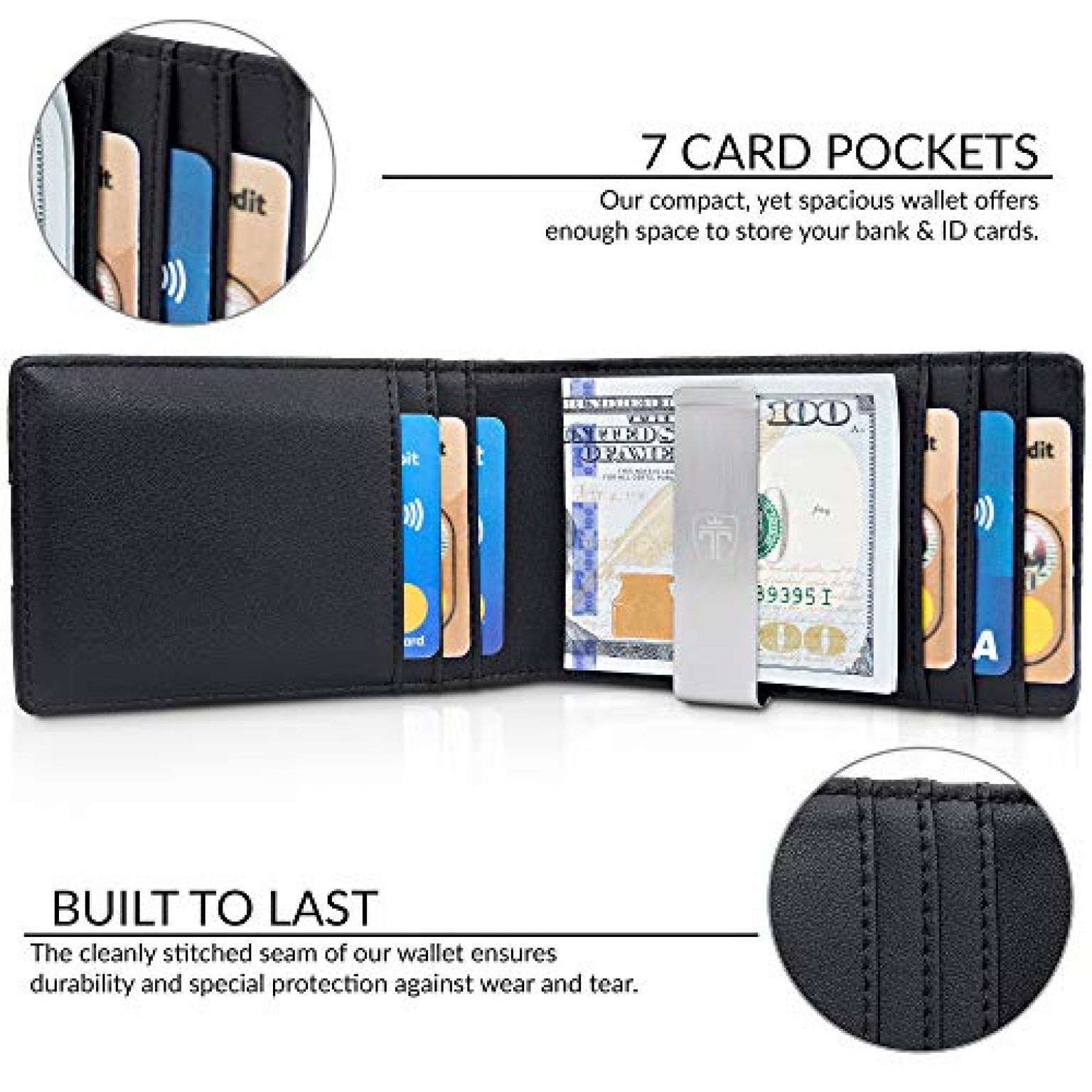 TRAVANDO Money Clip Wallet RIO – Mens Wallets slim Front Pocket RFID ...